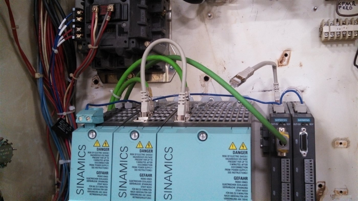 Siemens drive system installed after CNC retrofit